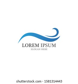 Water wave icon vector illustration design logo