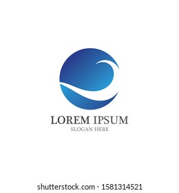 Water wave icon vector illustration design logo