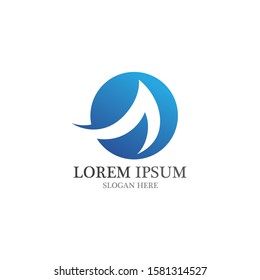 Water wave icon vector illustration design logo