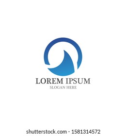 Water wave icon vector illustration design logo