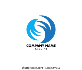 Water wave icon vector illustration design logo