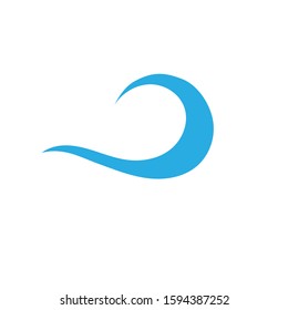 Water wave icon vector illustration design logo