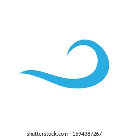 Water wave icon vector illustration design logo
