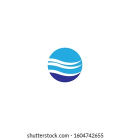 Water wave icon vector illustration design logo