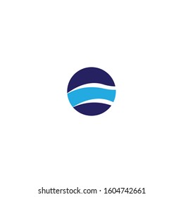 Water wave icon vector illustration design logo