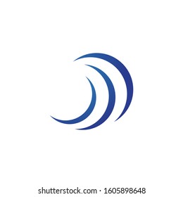 Water wave icon vector illustration design logo
