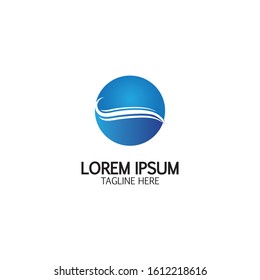 Water wave icon vector illustration design logo