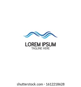 Water wave icon vector illustration design logo
