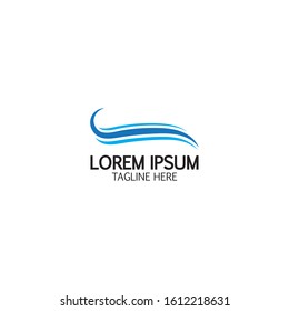 Water wave icon vector illustration design logo