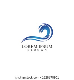 Water wave icon vector illustration design logo