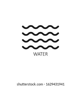 Water wave icon vector illustration design logo template
