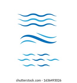 Water wave icon vector illustration design logo template