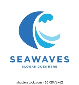 Water wave icon vector illustration design logo