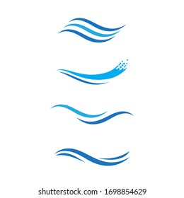 Water wave icon vector illustration design logo