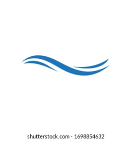 Water wave icon vector illustration design logo