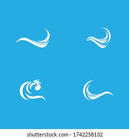 Logo de diseño de ilustraciones de vectores de ondas de agua