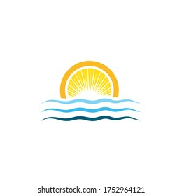 Water wave icon vector illustration design template