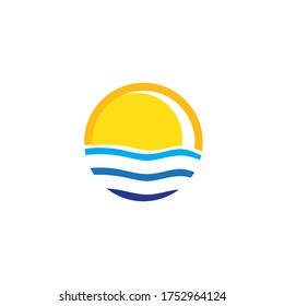 Water wave icon vector illustration design template