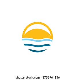 Water wave icon vector illustration design template