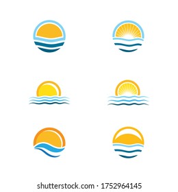 Water wave icon vector illustration design template