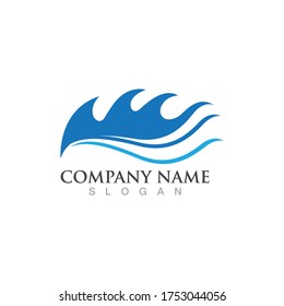 Vektorgrafik-Logo der Wasserwelle