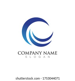 Water wave icon vector illustration design logo