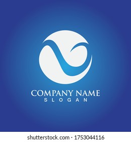 Water wave icon vector illustration design logo