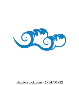 Logo de diseño de ilustraciones vectoriales de iconos de ondas de agua, Elementos de diseño de agua. Puede utilizarse como icono, símbolo o diseño de logotipo.