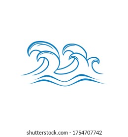 Water wave icon vector illustration design logo, Water Design Elements. Can be used as icon, symbol or logo design.
