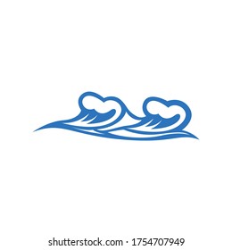 Water wave icon vector illustration design logo, Water Design Elements. Can be used as icon, symbol or logo design.