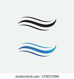 Logo de diseño de ilustraciones de vectores de ondas de agua