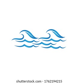 Water wave icon vector illustration design logo