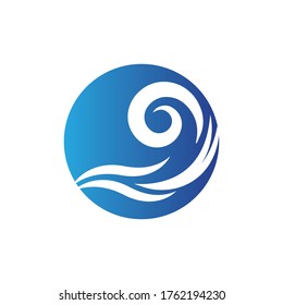 Logo de diseño de ilustraciones de vectores de ondas de agua