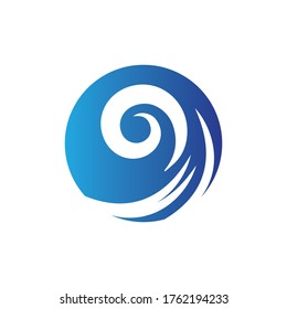 Logo de diseño de ilustraciones de vectores de ondas de agua