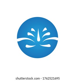 Logo de diseño de ilustraciones de vectores de ondas de agua