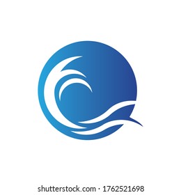 Vektorgrafik-Logo der Wasserwelle