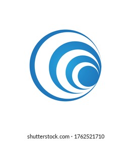 Water wave icon vector illustration design logo