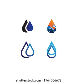 Logo de diseño de ilustraciones de vectores de ondas de agua