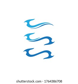 Logo de diseño de ilustraciones de vectores de ondas de agua