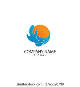Logo de diseño de ilustraciones de vectores de ondas de agua