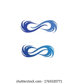 Water wave icon vector illustration design logo