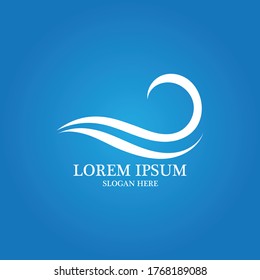 Water wave icon vector illustration design logo
