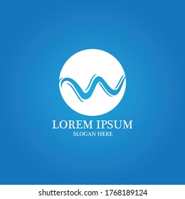 Water wave icon vector illustration design logo