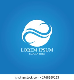 Water wave icon vector illustration design logo