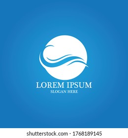 Water wave icon vector illustration design logo