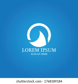 Water wave icon vector illustration design logo