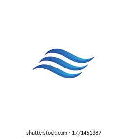 Plantilla de diseño de ilustración de vectores de ondas de agua