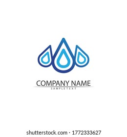 Water wave icon vector illustration design logo