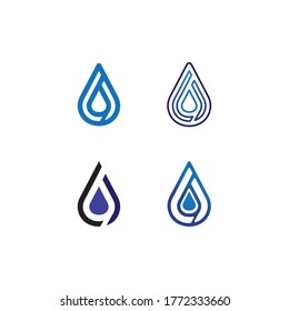 Logo de diseño de ilustraciones de vectores de ondas de agua