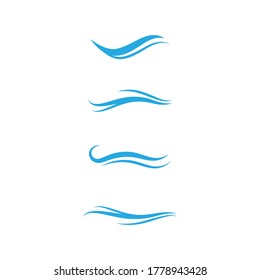 Logo de diseño de ilustraciones de vectores de ondas de agua